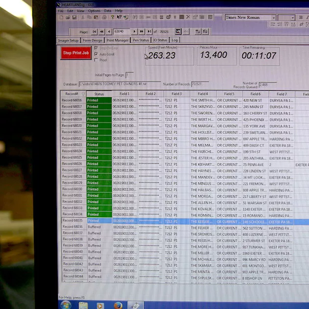 Variable Data Printing at Raff Printing
